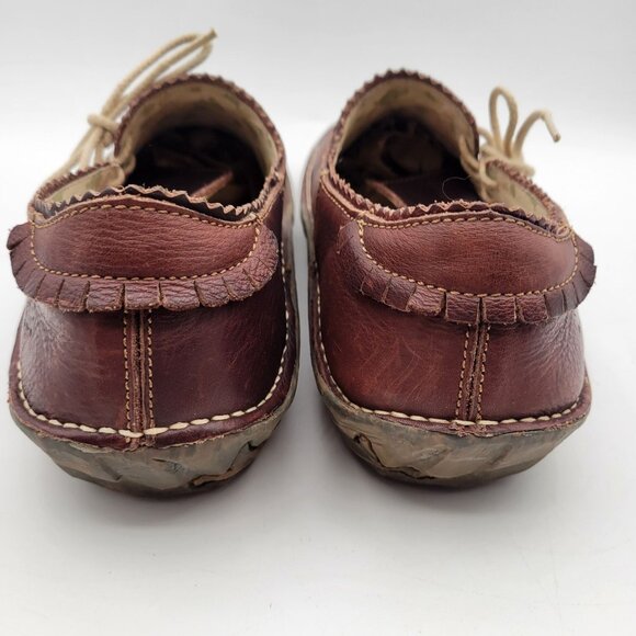 EL NATURALISTA Women's 10 Burgundy Leather Comfort Shoes Unique Quality Spain - Picture 7 of 13